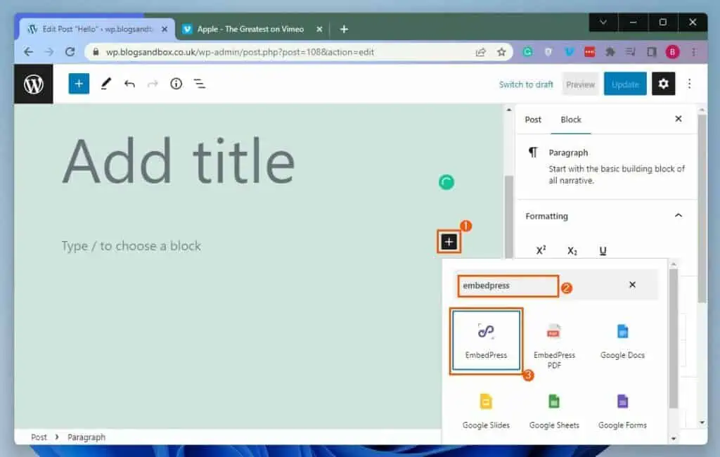 How to Embed a Vimeo Video in WordPress Itechguides