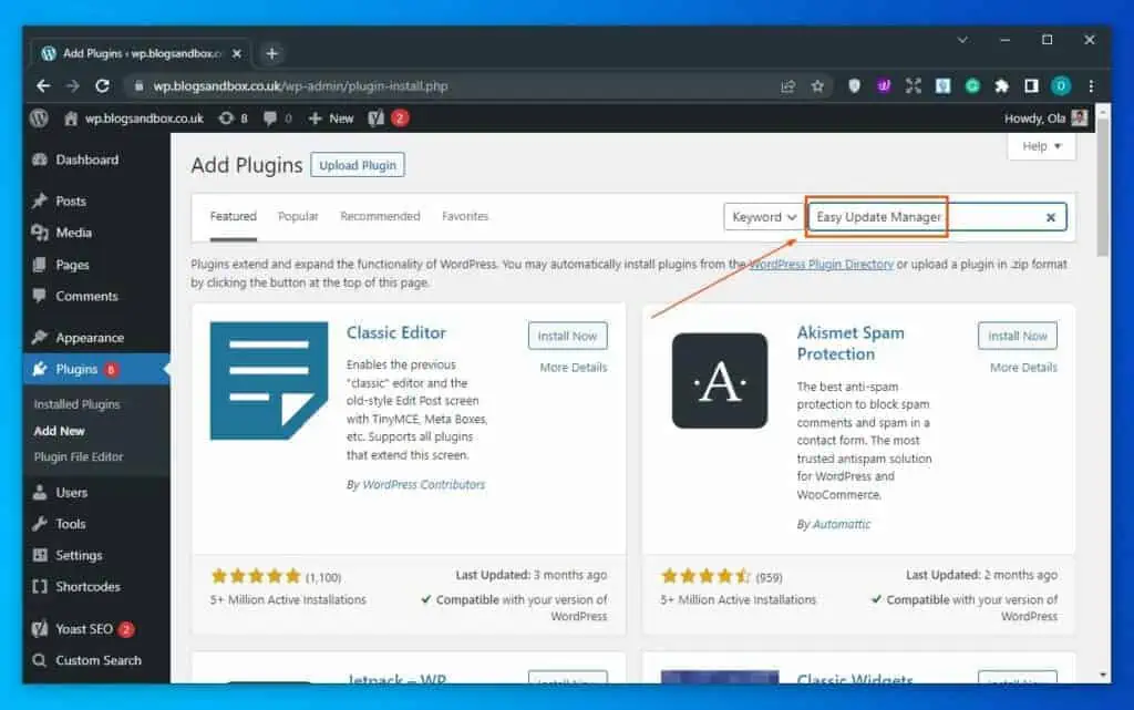 Turn Off Auto Update Toggle In WordPress Using A Plugin