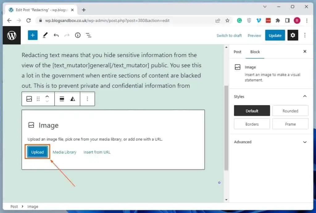 Add A Border To A Picture In WordPress Via WordPress Block Editor