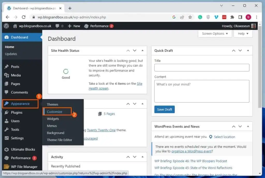 Add Pages To Menu In WordPress Via The Theme Customizer