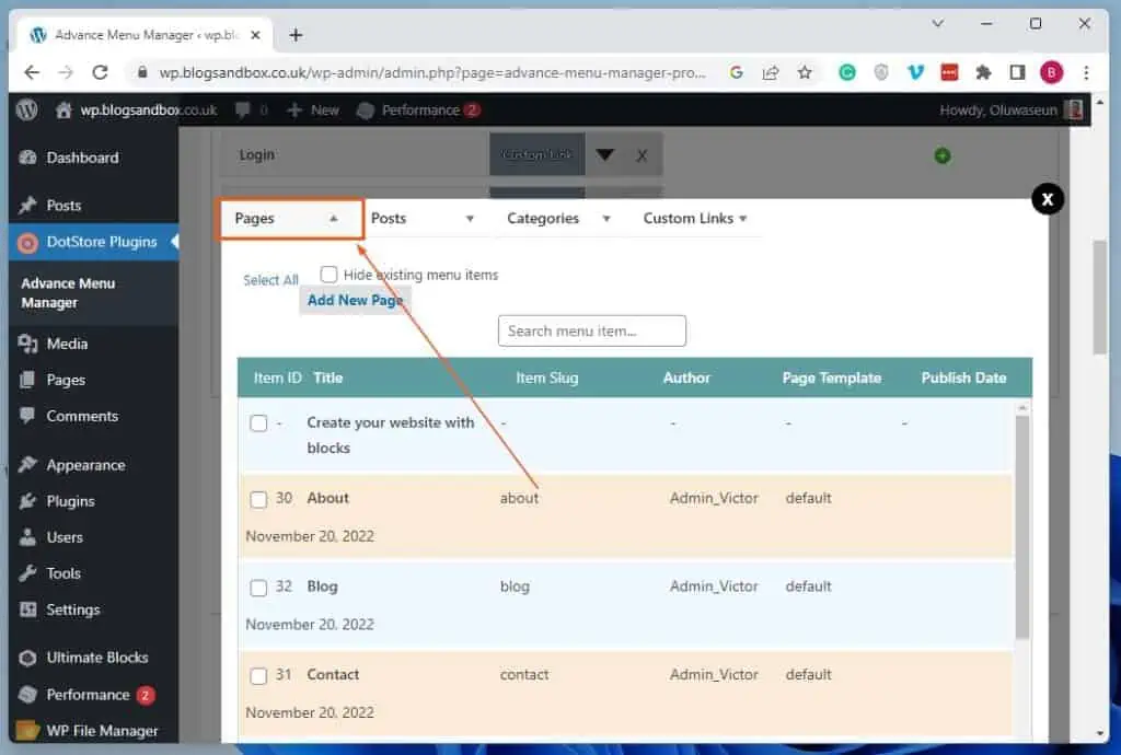 Add Pages To Menu In WordPress Using A Plugin