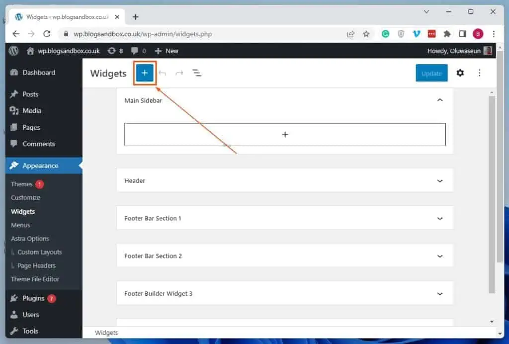 Add Search Bar To Home Screen In WordPress Via The Widget Panel