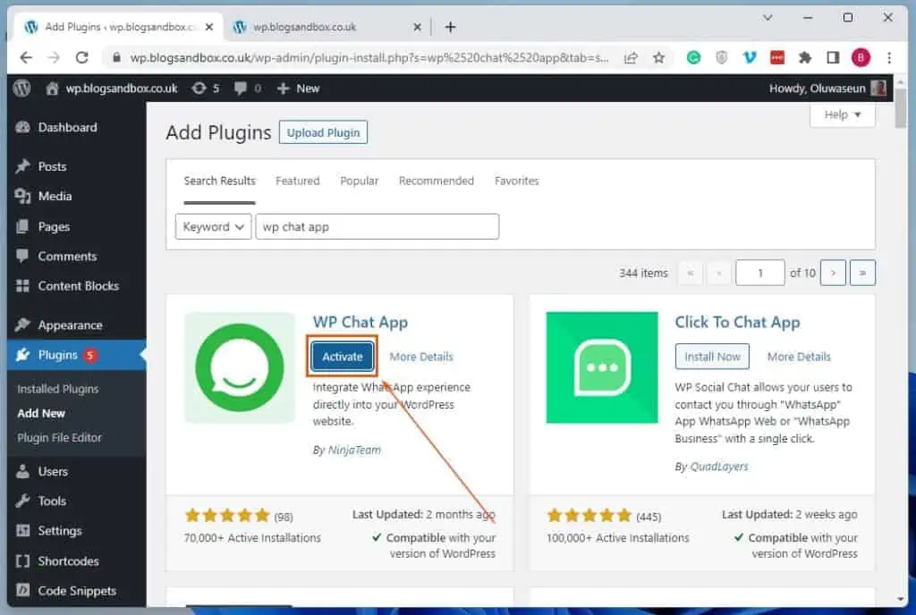 Add WhatsApp In WordPress Using WP Chat App Plugin