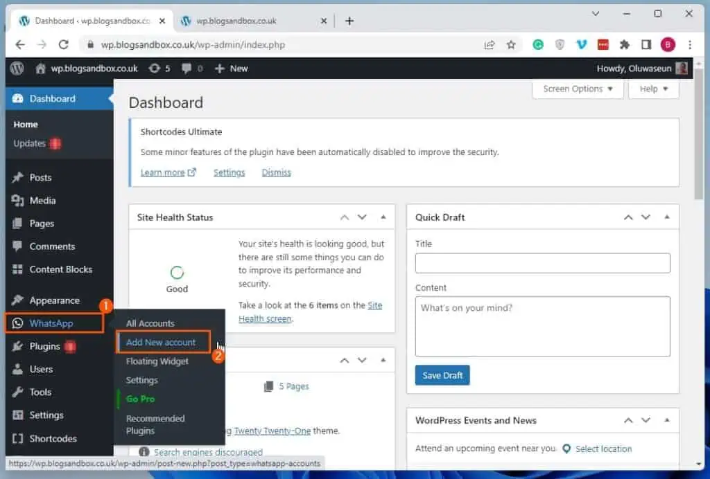 Add WhatsApp In WordPress Using WP Chat App Plugin