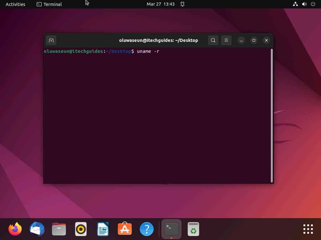 Display Kernel Version In Linux Using Uname Command