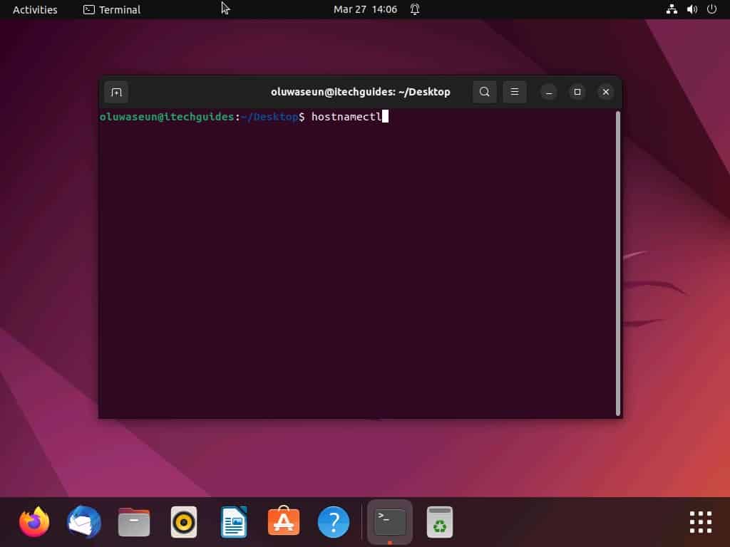 Show Kernal Version In Linux With Hostnamectl Command