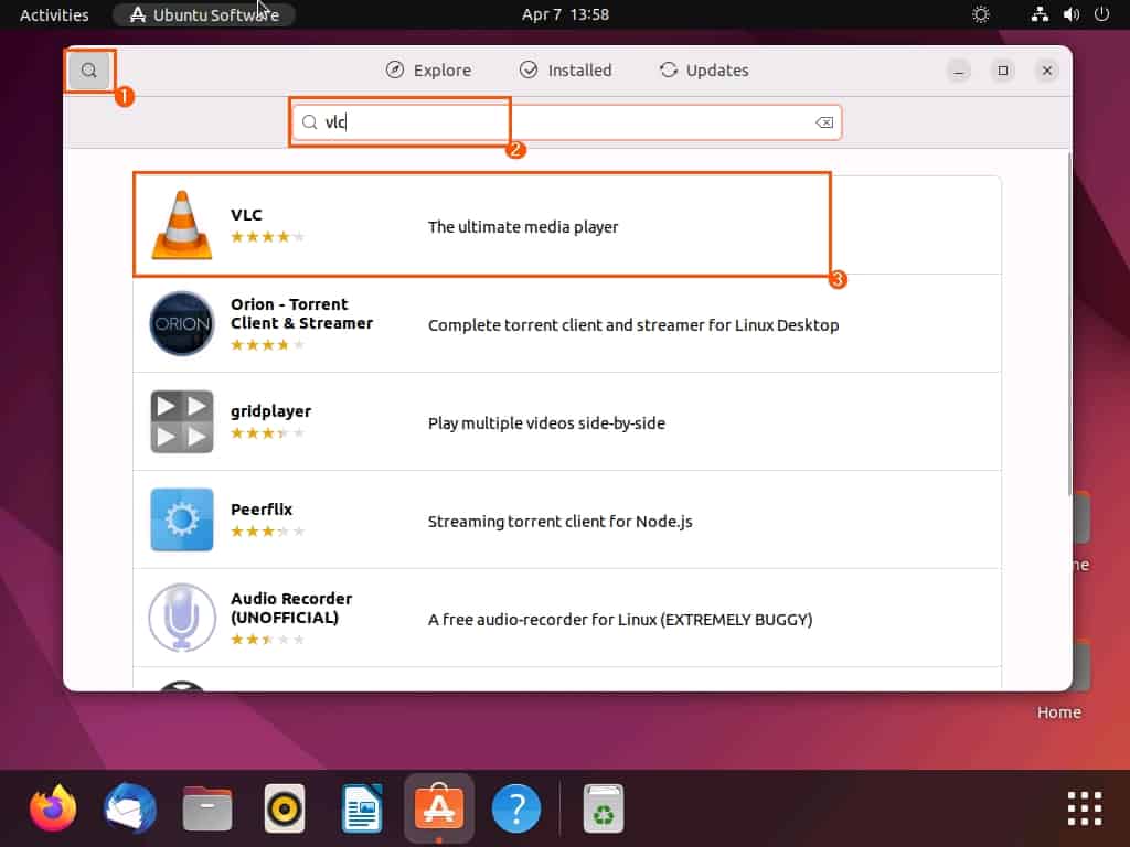 Install VLC Media Player Through Ubuntu Software Center