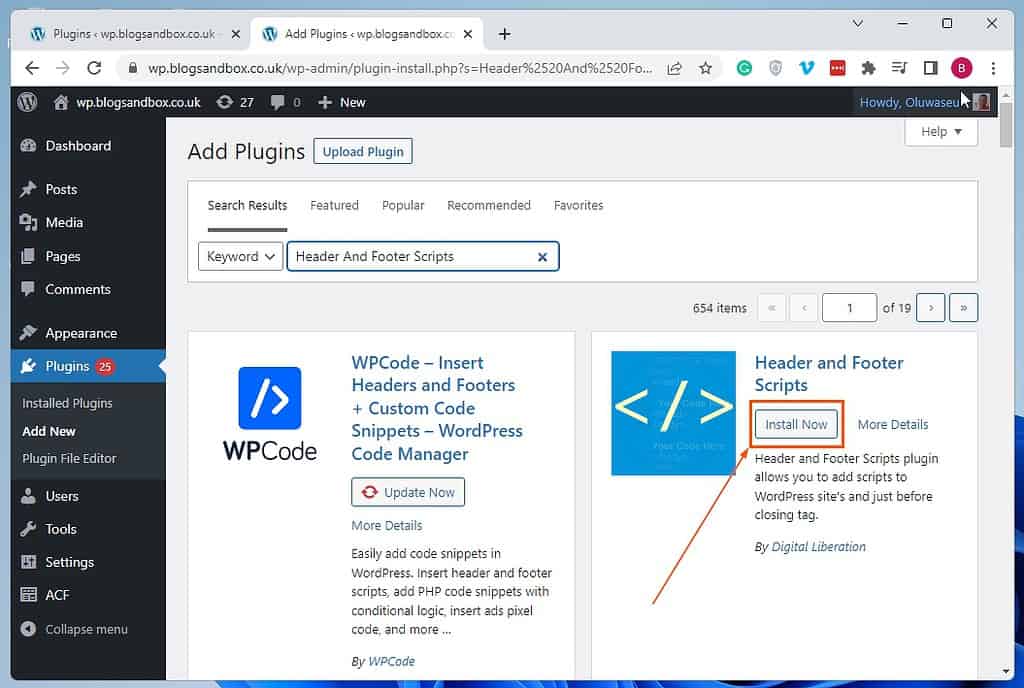How To Install And Activate Header And Footer Scripts Plugin In WordPress
