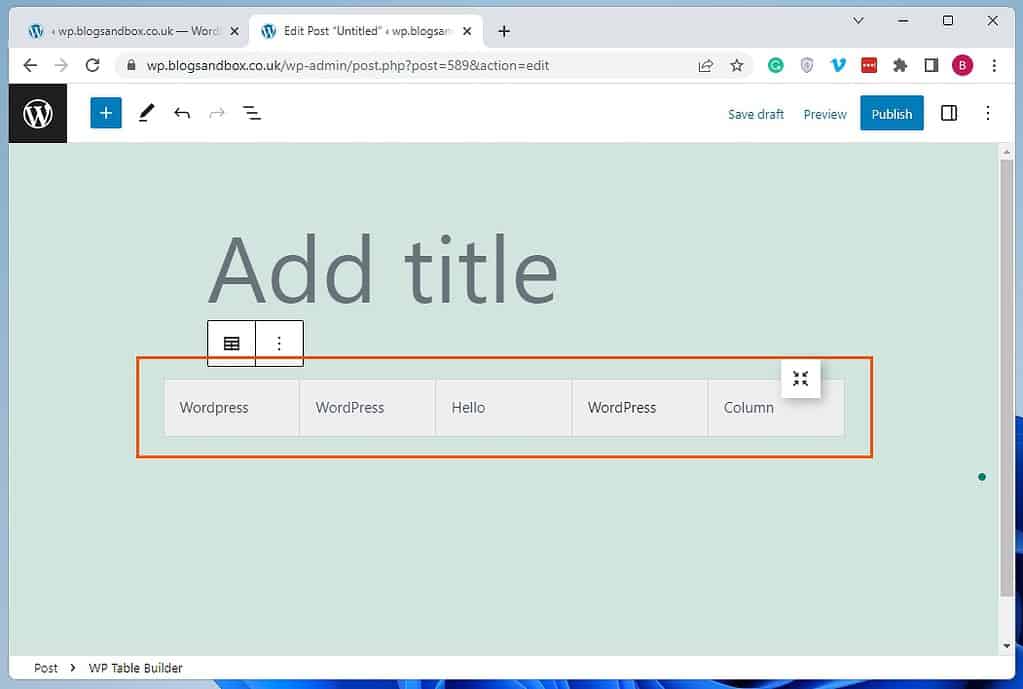 How To Add Columns In WordPress Using WP Table Builder Plugin