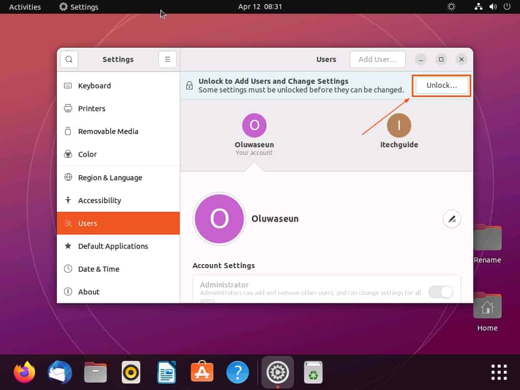 Add User To Sudoers In Ubuntu Through Settings