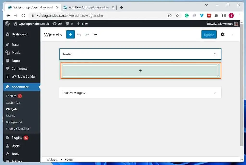 Insert A Spotify Widget In WordPress Via Widget Settings