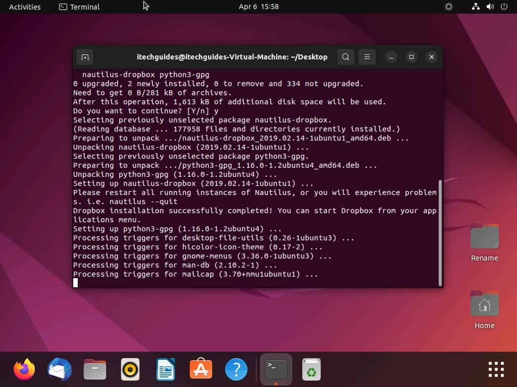 Install Dropbox In Ubuntu Via The Terminal