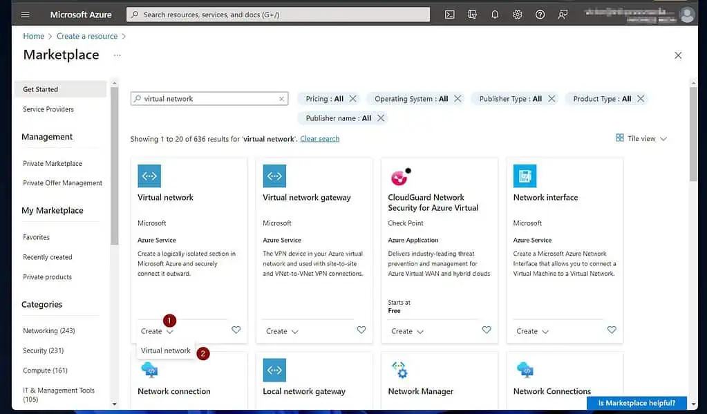 1 of 3: Create an Azure VNet and add Address Space and Subnets