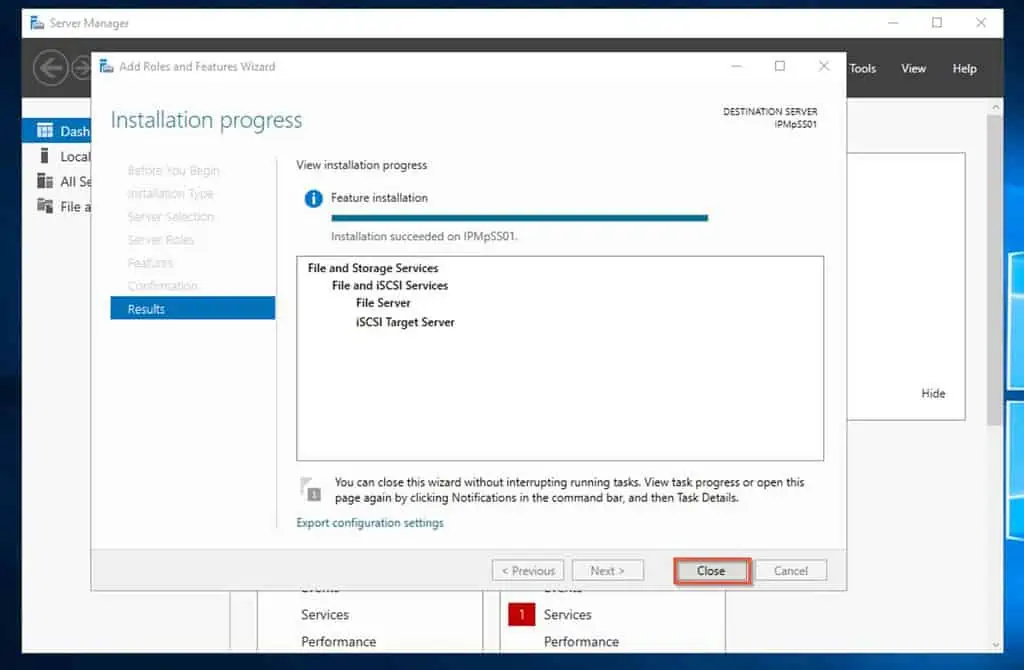 Configure iSCSI Windows Server 2019