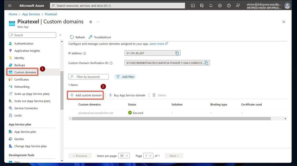 Create a WordPress site with Azure App Service