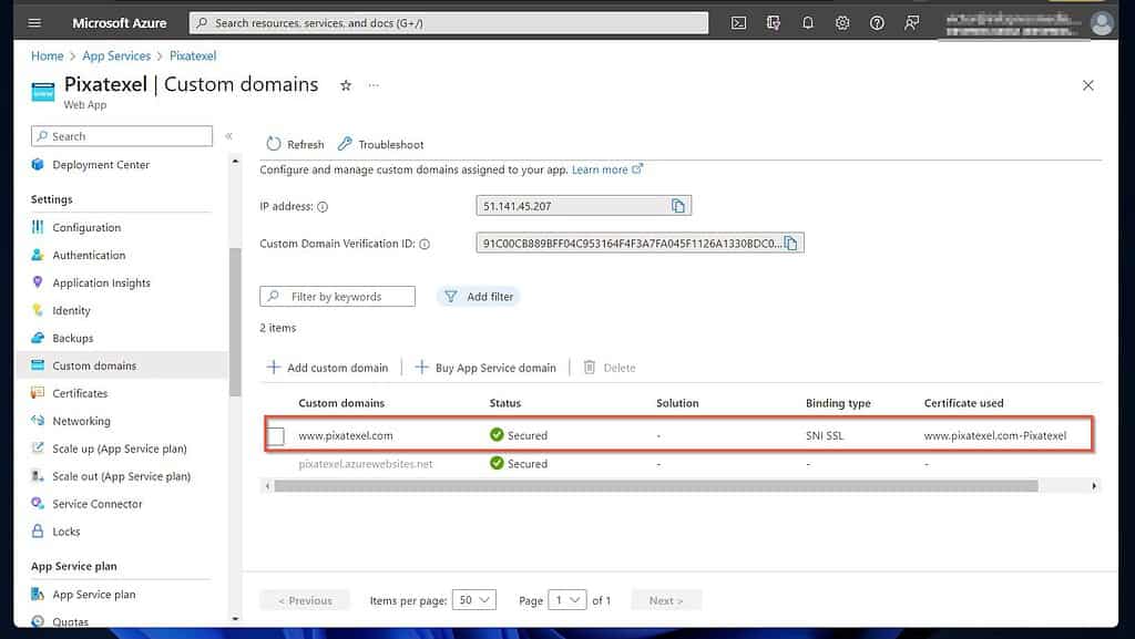 Create a WordPress site with Azure App Service