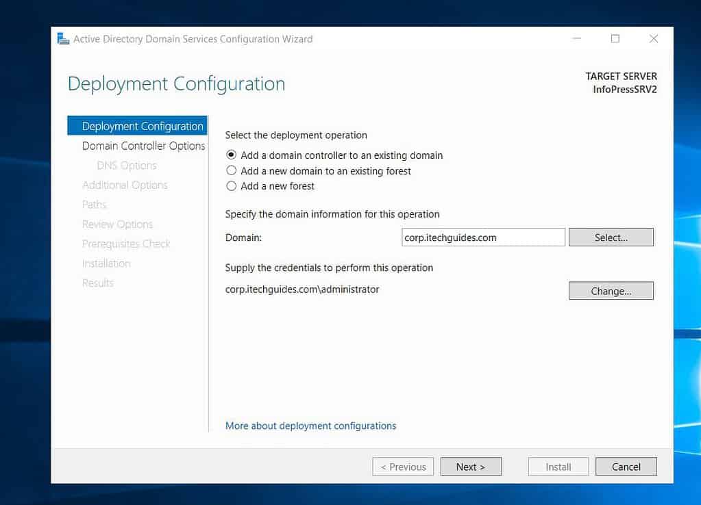 Configure an Azure VM as DC in an on-prem Active Directory