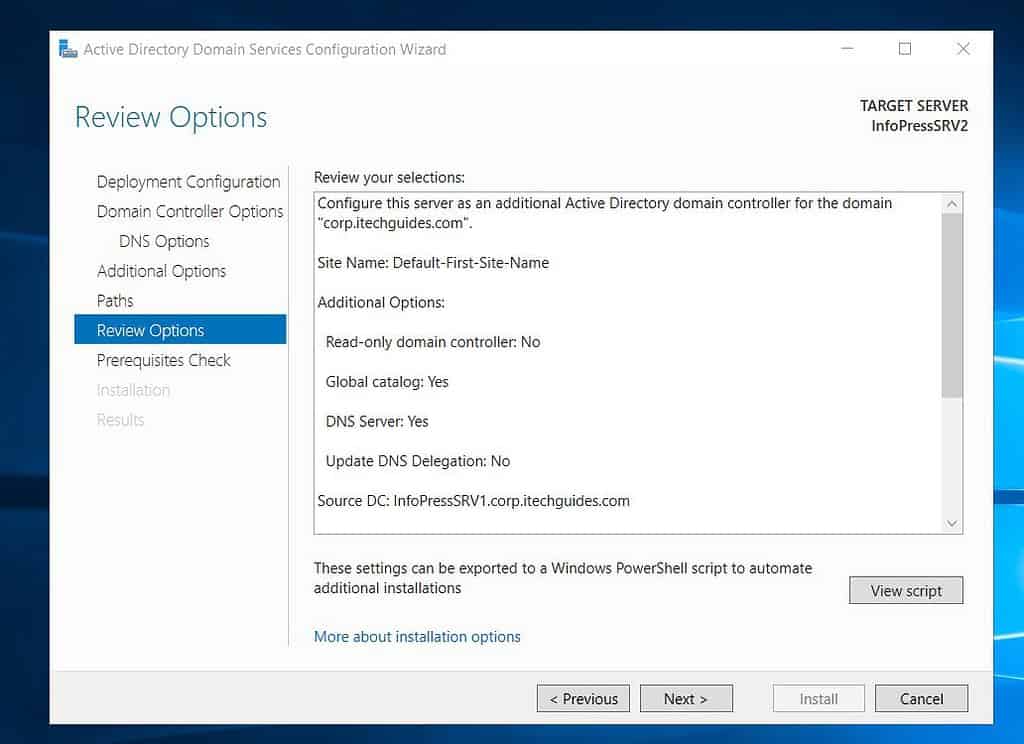Configure an Azure VM as DC in an on-prem Active Directory