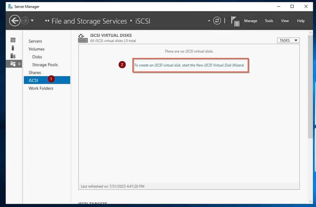 Configure iSCSI Windows Server 2019