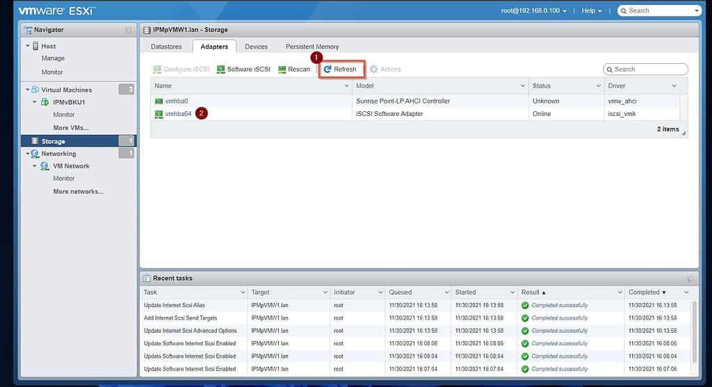 Configure VMWare ESXi Servers to Share an iSCSI Storage