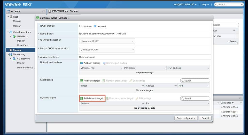 Configure VMWare ESXi Servers to Share an iSCSI Storage