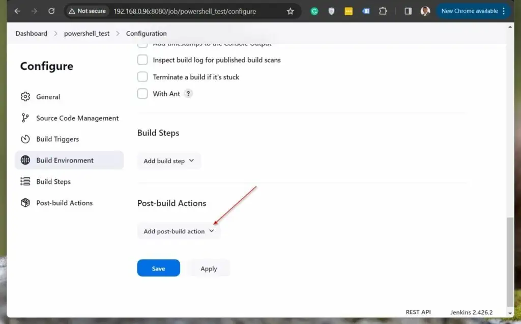 How to configure Jenkins using PowerShell
