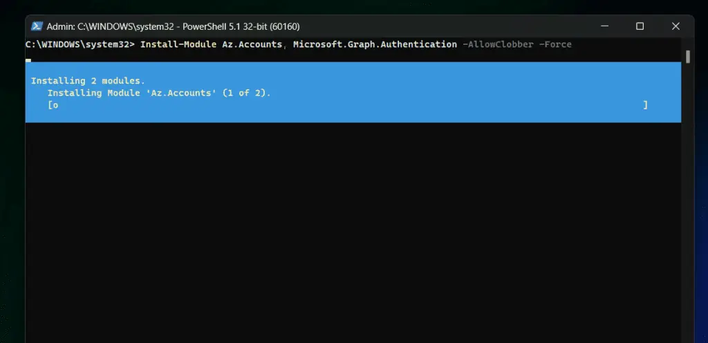Install-Module Az.Accounts, Microsoft.Graph.Authentication