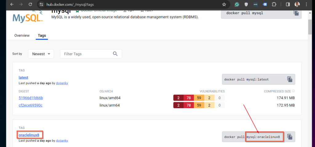 Step 1: Create a YAML File for Use with Docker Compose - defining image tags with the "image" entry in YAML