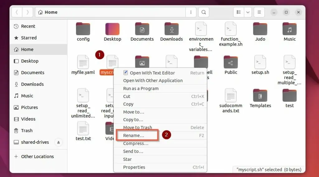 Change File Extension on Linux GUI