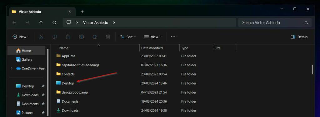 Change Path to the Desktop 2