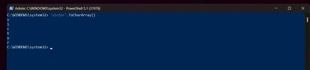 Use ForEach to Display Characters in a String ex 1