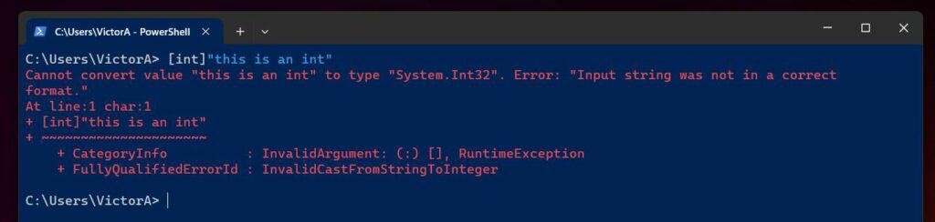 appending string to int throws an error message