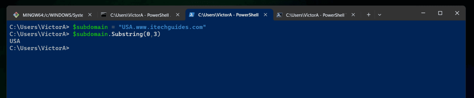 How to Extract a PowerShell Substring From a String - Itechguides