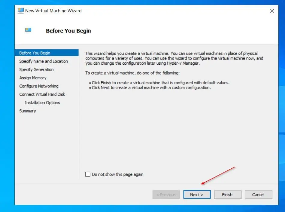 Follow these screenshots to create the new VM - step 1