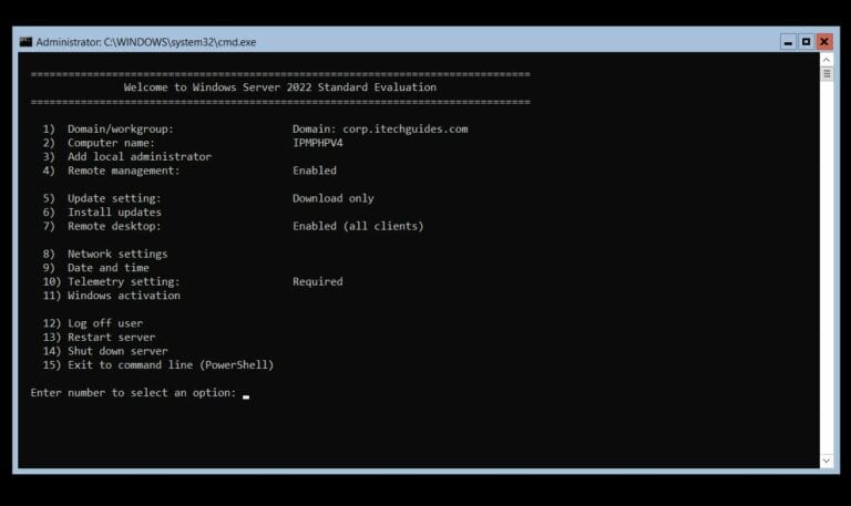 How to Install and Configure Windows Server 2022 Core