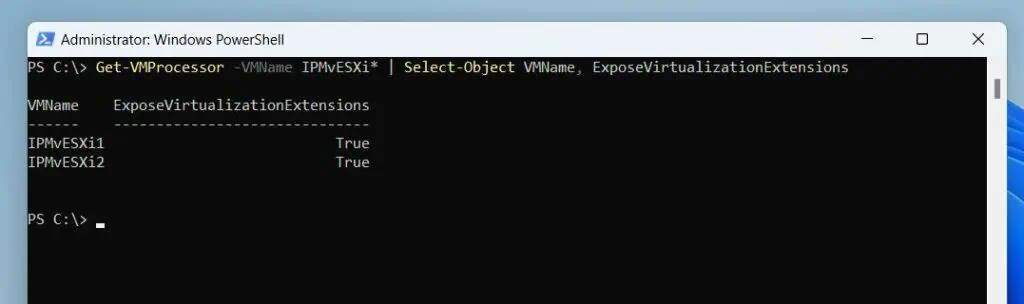 nested virtualzation is enabled on Hyper-V VMs