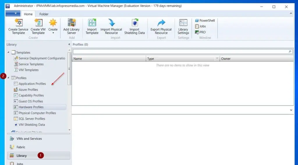 See my screenshots below for the different types of profiles you can create in VMM.