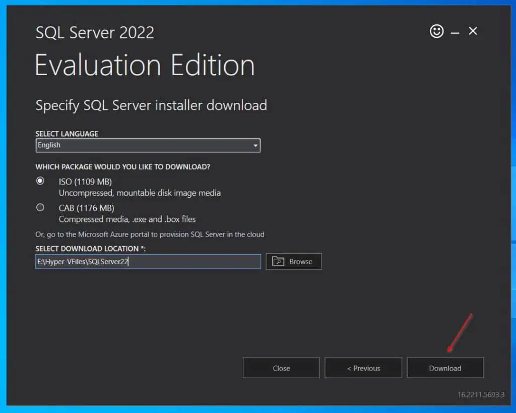 When you finish entering the details and selections, click the Download button.