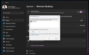 How to RDP to a Windows 11 PC with a Microsoft Account
