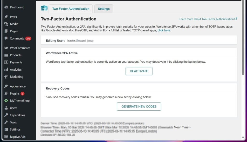 How to Access WordPress Site if Locked out by Wordfence 2FA