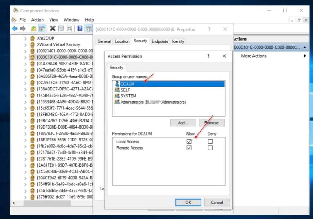 Finally, grant the account Local and Remote access, then click OK, and OK.