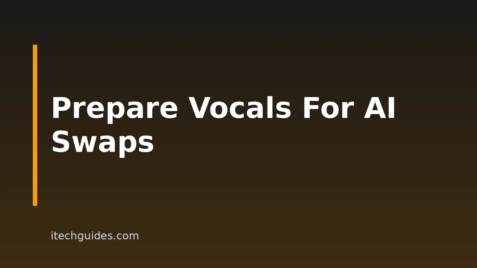 How to Prepare Audio for an AI Voice Swap in Music