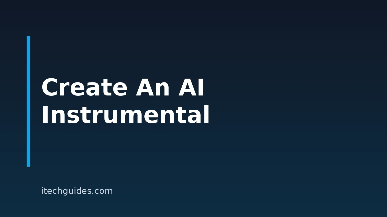 How to Create an Instrumental With AI