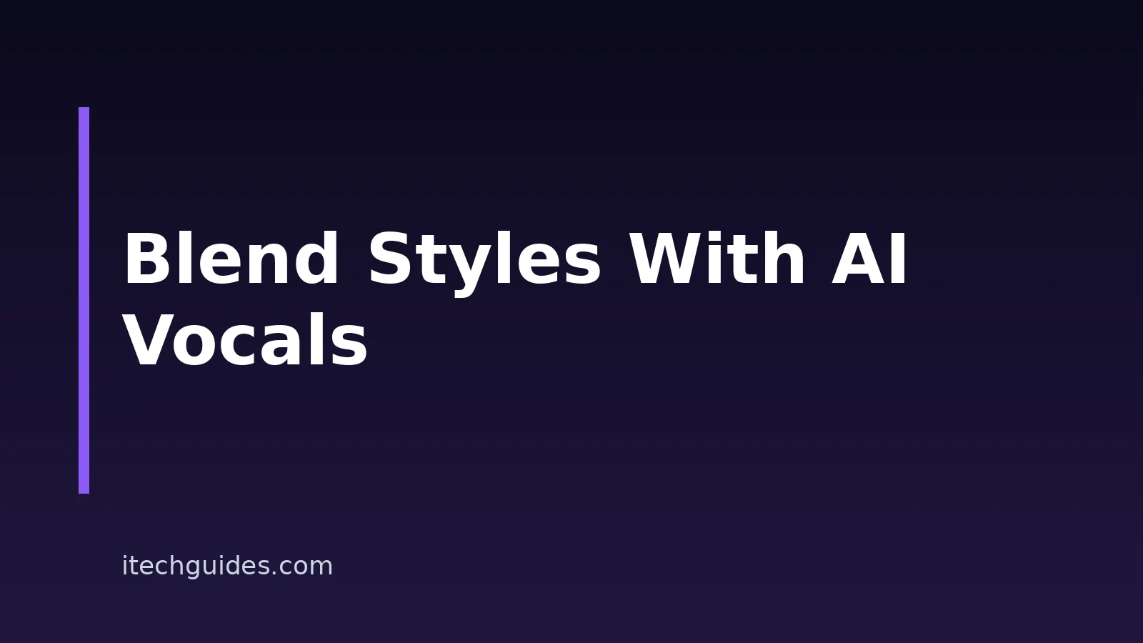 How to Blend Musical Styles With AI Voice Tools